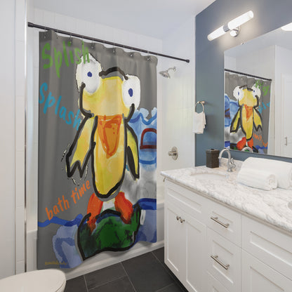 Duck splash Shower Curtains