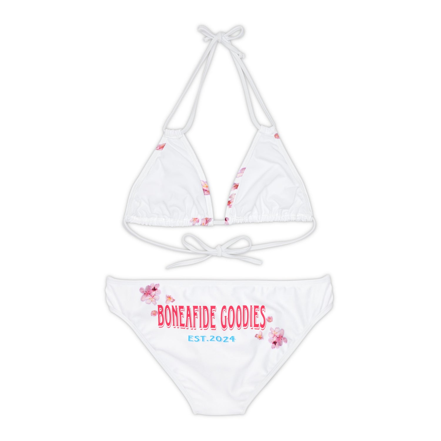 Flower Strappy Bikini Set (AOP)