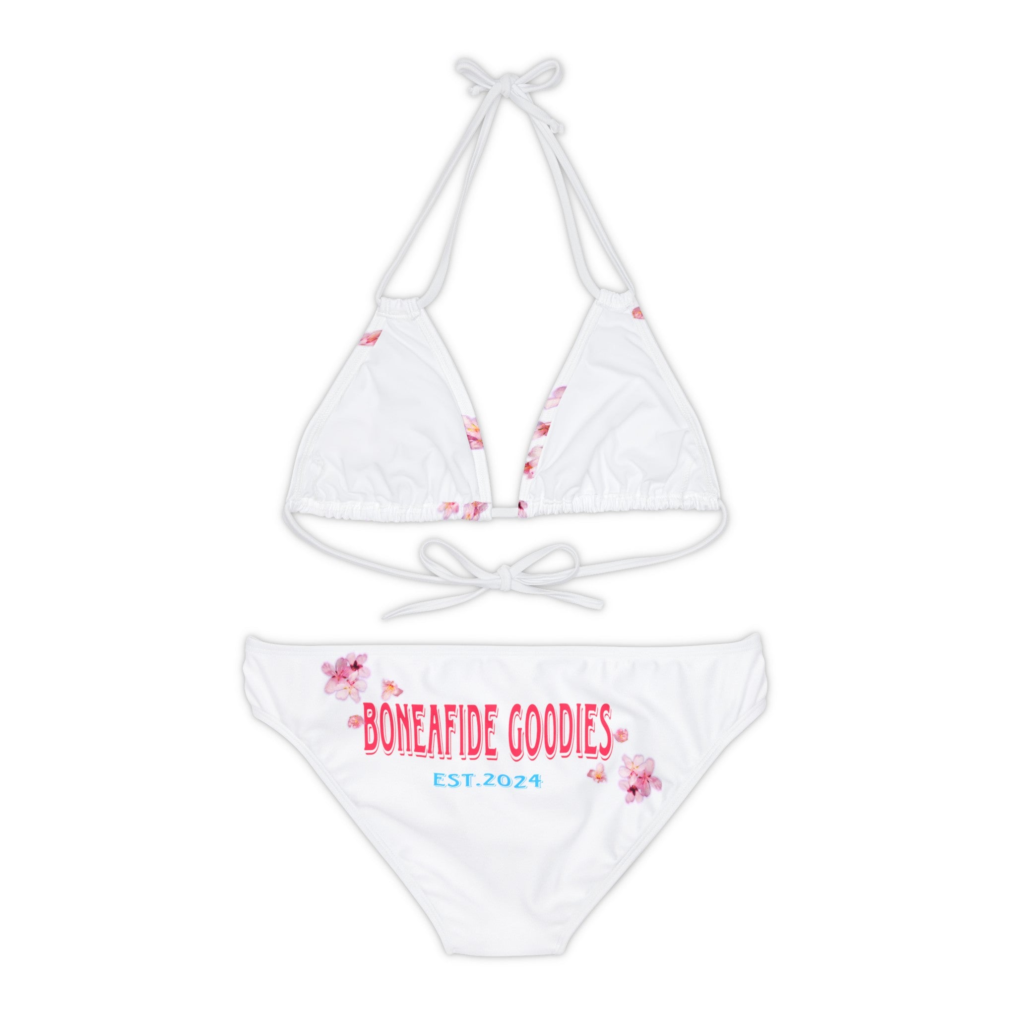 Flower Strappy Bikini Set (AOP)