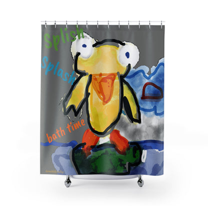 Duck splash Shower Curtains