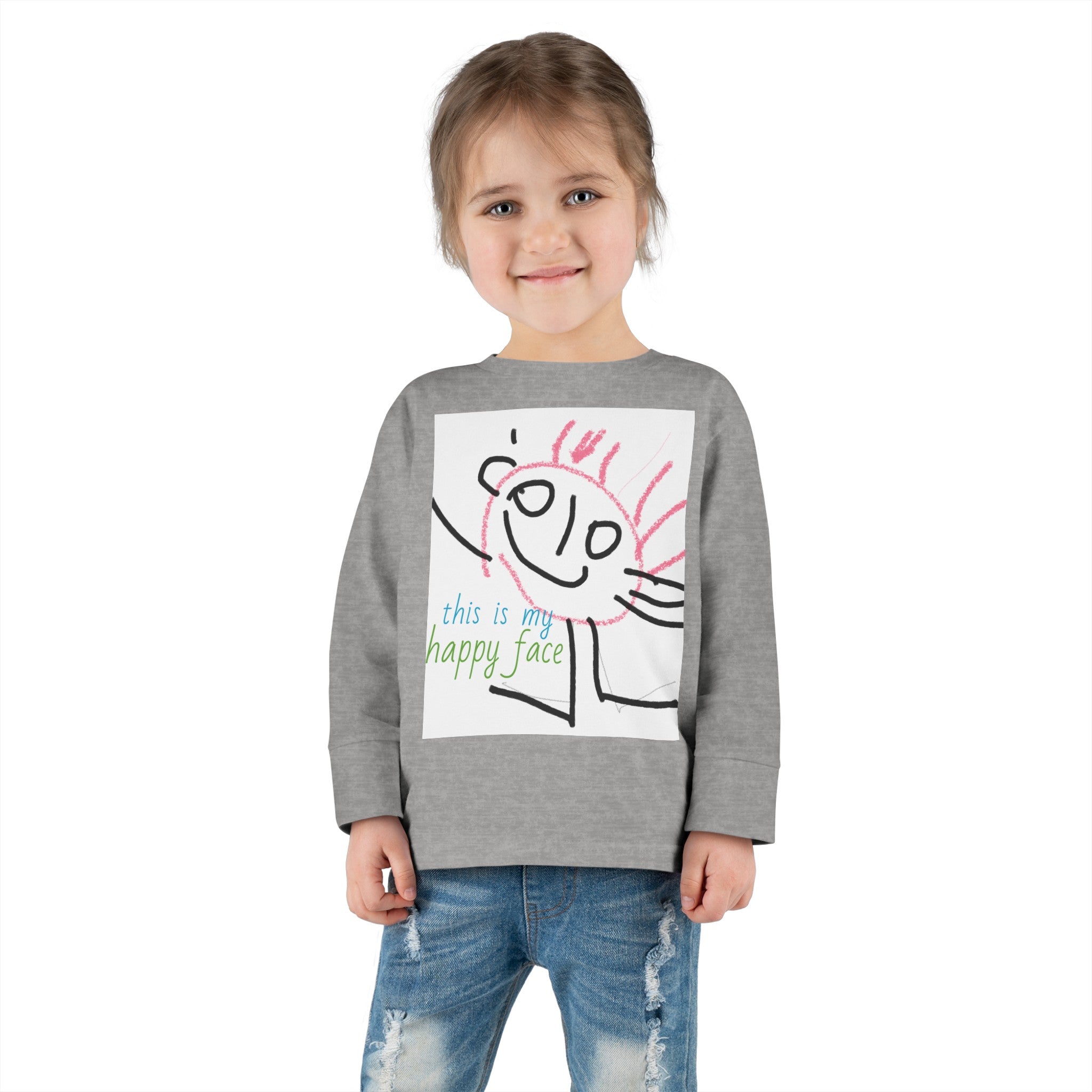 Happy face  toddler Long Sleeve Tee