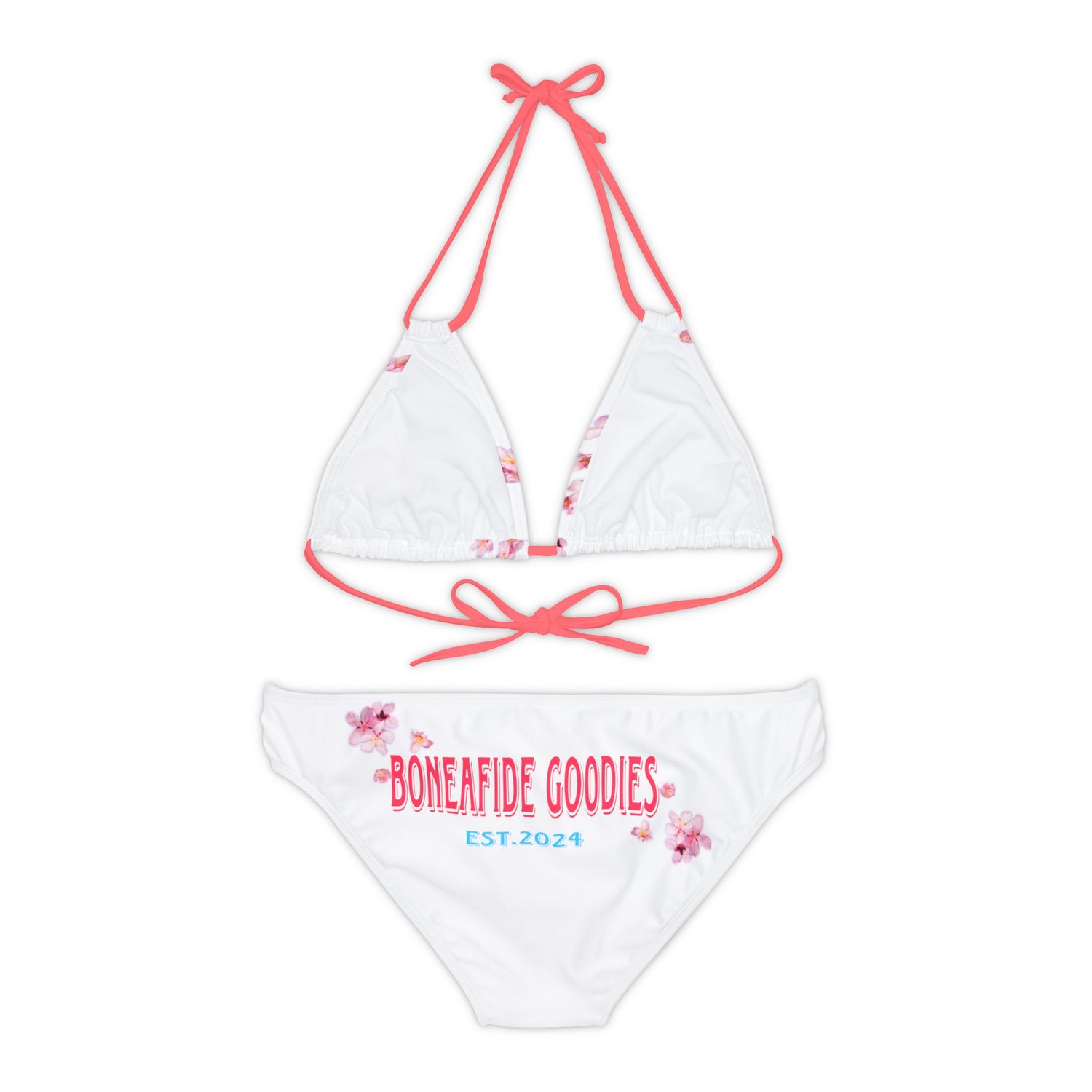 Flower Strappy Bikini Set (AOP)