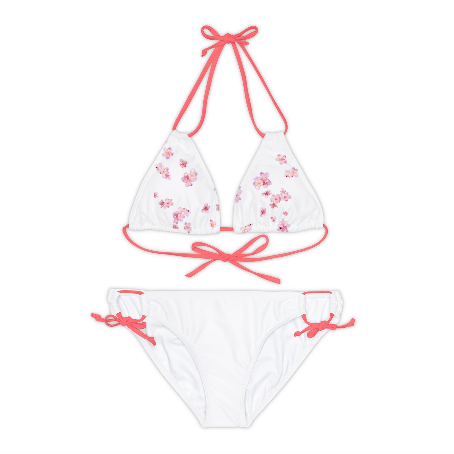 Flower Strappy Bikini Set (AOP)