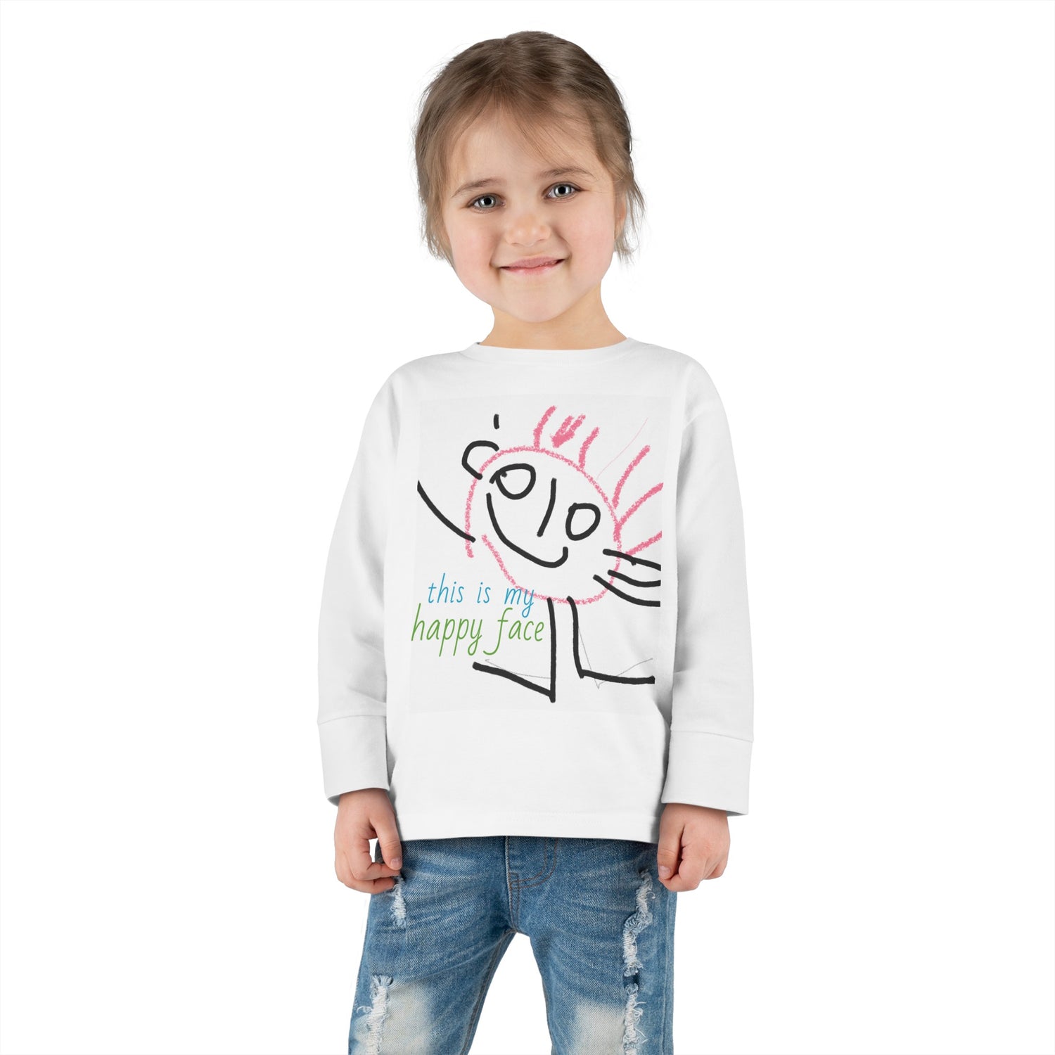 Happy face  toddler Long Sleeve Tee